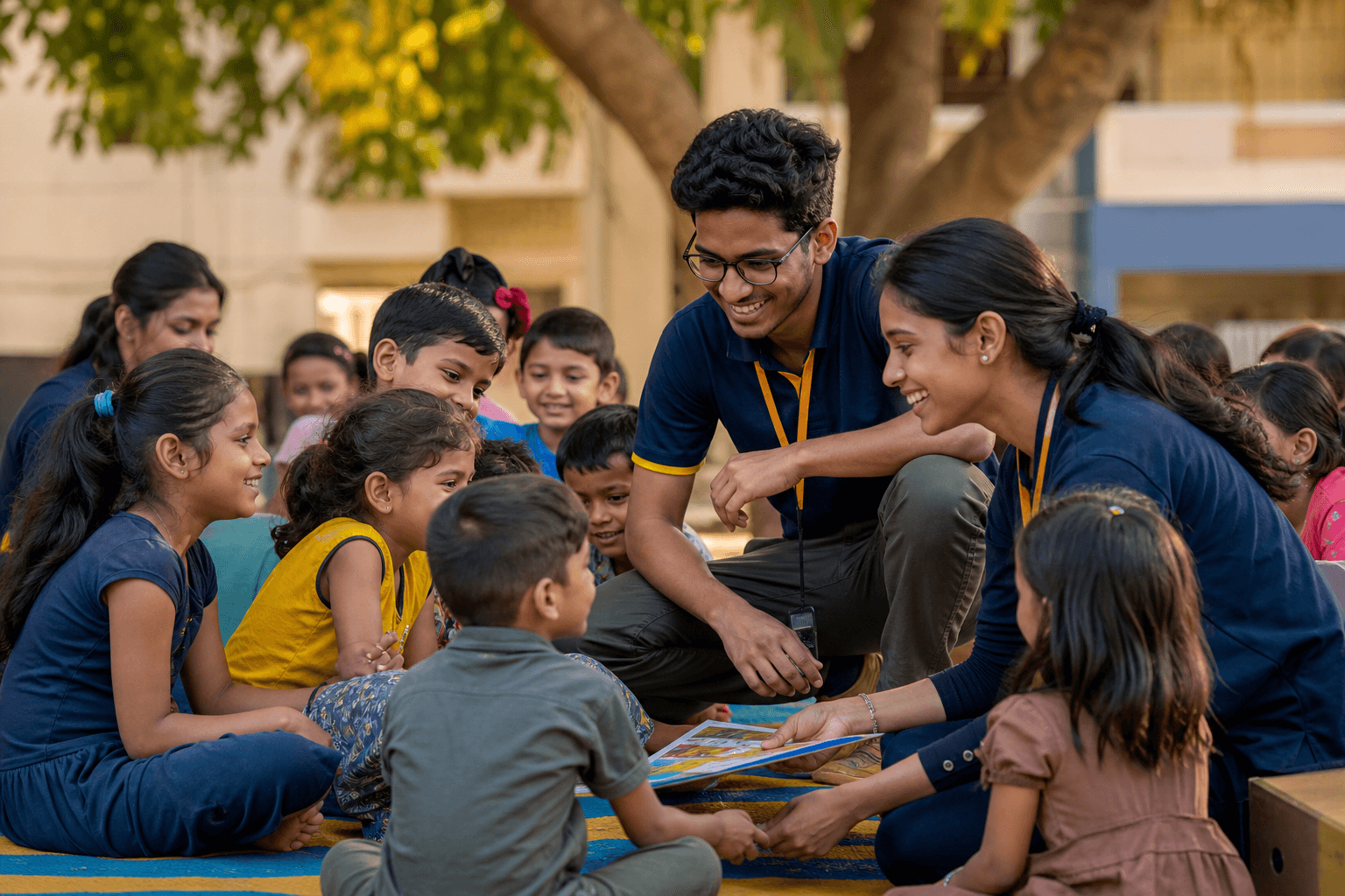 Children at an outdoor activity